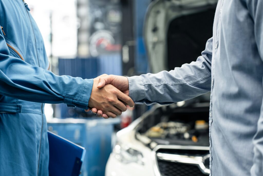 service BDC relationships customer and service shaking hands