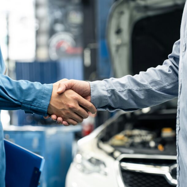 service BDC relationships customer and service shaking hands