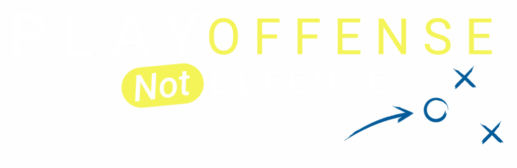 Campaign logo for volie that says "Play Offense Not Defense with Volie"